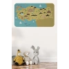 Eğitici ve Öğretici Cocuk Odası Türkiye Haritası Duvar Sticker-60x105-3877