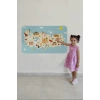 Eğitici ve Öğretici Cocuk Odası Türkiye Haritası Duvar Sticker-60x105-3879