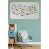 Eğitici ve Öğretici Cocuk Odası Türkiye Haritası Duvar Sticker-60x105-3880