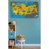 Eğitici ve Öğretici Cocuk Odası Türkiye Haritası Duvar Sticker-60x105-3881