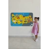 Eğitici ve Öğretici Cocuk Odası Türkiye Haritası Duvar Sticker-60x105-3881