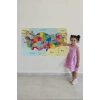 Eğitici ve Öğretici Detaylı Komşulu Türkiye Haritası Duvar Sticker-60x105-3845