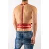 Erkek Harness Fantezi Deri Kırmızı