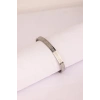 Gümüş Renk Unisex Ayetel Kürsi Nalı Şerif Yazılı Çelik Bileklik Ayarlanabilir Paslanmaz Kararmaz