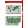 Harita Sepeti Eğitici - Öğretici Dünya ve Türkiye Haritası Çocuk Odası Duvar Sticker-60x105-3887
