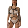 Harness Siyah Kelepçe Deri Tüm Vücut Body