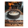 Kahve Kokulu Aromaterapi Mum, Ahşap Fitilli, Dekoratif Doğal Çömlek Mum
