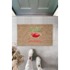 Kahverengi Kapı Önü Paspası Hello Summer Karpuz Desen  K-3262