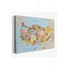 Kanvas Türkiye Haritası Komşulu Ülkeli Dekoratif 1067