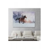 Karda Koşan At Dekoratif Kanvas Tablo 1133