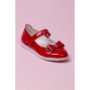 Kız Çocuk Kırmızı Yumuşak Deri Okul Ayakkabısı