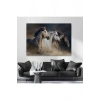 Koşan Atlar Dekoratif Kanvas Tablo -1129