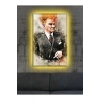 Led Işıklı Mustafa Kemal Atatürk Kanvas Tablo (çok şık)