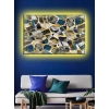 Led Işıklı Soyut Tablo