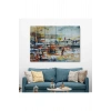 Limandaki Tekneler Kanvas Duvar Tablosu-1185