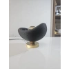 Luna Tasarım Masa Lambası Siyah & Bronz Detaylı Modern Abajur 20 x 37 cm