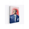 Mustafa Kemal Atatürkün Yağlıboya Görünümlü Portre Çizimi Dekoratif Kanvas Tablo-DD-81