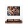 Müzik Temalı Soyut Yağlıboya Görünüm Dekoratif Kanvas Tablo-3705