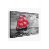 Okyanustaki Kırmızı Yelkenli Duvar Tablosu-1205