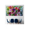 Renkli Çiçekler Yağlı Boya Görünümlü Kanvas Tablo-1217