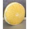 Sarı Limon Desenli Dekoratif Çok Amaçlı Yer Bahçe Balkon Kamp Minderi Çapı 65 cm