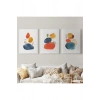 Suluboya Şekilleri Soyut Sanat Dekoratif Tablo Seti-AÖ-15