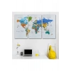 Türkçe Dünya Haritası Dekoratif Kanvas Tablo Son Derece Detaylı 1637