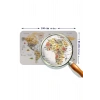 Türkçe Eğitici Ülke ve Başkent Detaylı Atlası Dünya Haritası Duvar Sticker -60x105-3854