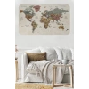 Türkçe Eğitici Ülke ve Başkent Okyanus Detaylı Atlası  Dünya Haritası Duvar Sticker -60x105-3838