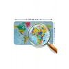 Türkçe Eğitici Ülke ve Başkent Okyanus Detaylı Atlası  Dünya Haritası Duvar Sticker -60x105-3865
