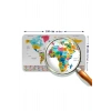 Türkçe Ülke Bayrak lı Eğitici Başkent Detaylı Atlası Dünya Haritası Duvar Sticker -60x105-3834