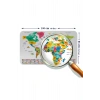 Türkçe Ülke Bayrak lı Eğitici Başkent Detaylı Atlası Dünya Haritası Duvar Sticker -60x105-3860