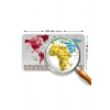 Türkçe Ülke Bayrak lı Eğitici Başkent Detaylı Atlası Dünya Haritası Duvar Sticker -60x105-3861