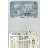 Ülke Adlı Eğitici Dünya Haritası Dünya Atlası Çocuk ve Bebek Odası Duvar Sticker -60x105-3822
