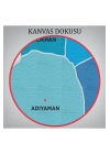 Adıyaman  İli ve İlçeler Haritası  Dekoratif Kanvas Tablo 1249