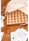 Ahşap GEOBOARD Geometri Tahtası - Tak Çıkar Montessori Eğitici Oyuncak - Lastik Geçirme Çocuk Oyunu