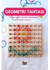 Ahşap Geometri Tahtası - Tak Çıkar Montessori Eğitici Oyuncak- Geoboard / Lastik Geçirme Çocuk Oyunu