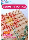 Ahşap Geometri Tahtası - Tak Çıkar Montessori Eğitici Oyuncak- Geoboard / Lastik Geçirme Çocuk Oyunu