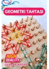 Ahşap Lastik Geçirme Geometri Tahtası 8x8- Tak Çıkar Eğitici Oyuncak Ahşap Oyuncak