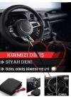 ALFA ROMEO 159 Uyumlu Araç,Araba,Oto direksiyon kılıfı kırmızı dikiş