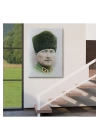 Atatürk Portre Tablosu Mustafa Kemal Atatürk Dikdörtgen Dekoratif Kanvas Tablo-CF-56