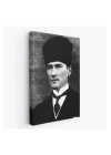 Atatürk Portre Tablosu Mustafa Kemal Atatürk Dikdörtgen Dekoratif Kanvas Tablo-CJ-60