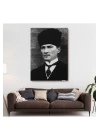 Atatürk Portre Tablosu Mustafa Kemal Atatürk Dikdörtgen Dekoratif Kanvas Tablo-CJ-60