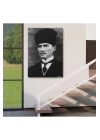 Atatürk Portre Tablosu Mustafa Kemal Atatürk Dikdörtgen Dekoratif Kanvas Tablo-CJ-60