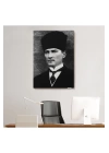 Atatürk Portre Tablosu Mustafa Kemal Atatürk Dikdörtgen Dekoratif Kanvas Tablo-CJ-60