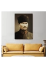 Atatürk Portre Tablosu Mustafa Kemal Atatürk Dikdörtgen Dekoratif Kanvas Tablo-CK-61