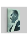 Atatürk Portre Tablosu Mustafa Kemal Atatürk Dikdörtgen Dekoratif Kanvas Tablo-CN-63