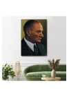 Atatürk Portre Tablosu Mustafa Kemal Atatürk Dikdörtgen Dekoratif Kanvas Tablo-DH-85