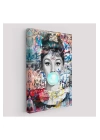 Audrey Hepburn Graffiti Pop Art Duvar Tablosu-6470