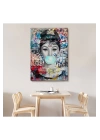 Audrey Hepburn Graffiti Pop Art Duvar Tablosu-6470